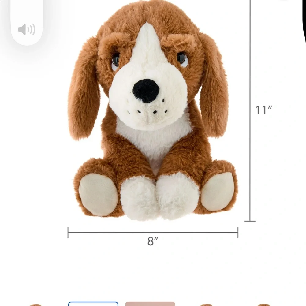 Cozy Paws Brown and White Plush Dog Toy 11” NWT!!